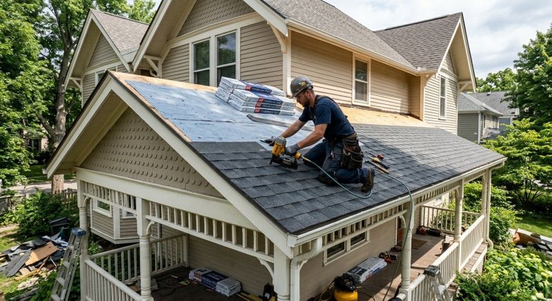 A Frame Roof Installation in Worcester, MA